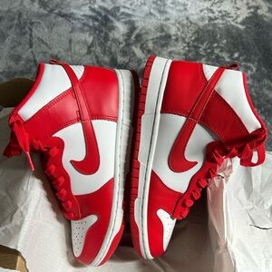 Nike Red and White Sneakers